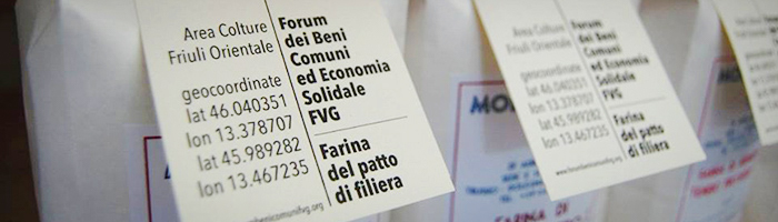 Confezioni di farina del patto di filiera